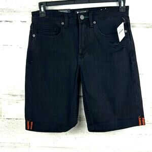 Blank NYC Mens 30 Horatio Black 10" Denim Casual Skinny Fit Jean Shorts NWT